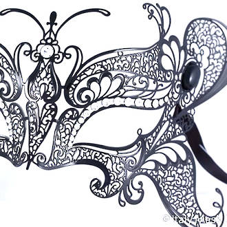 Venetian Filigree Masquerade Mask Colombina Lusso - Butterfly