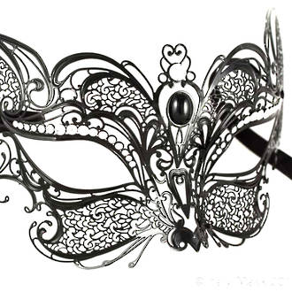 Laser Cut Filigree Masquerade Mask Colombina Lusso Micio
