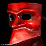 Venetian Masquerade Mask Bauta Red