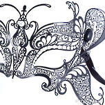 Venetian Filigree Masquerade Mask Colombina Lusso - Butterfly