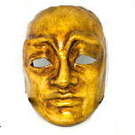 Venetian Masquerade Mask Volto Maestro Gold