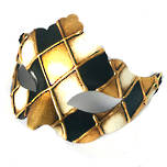 Venetian Masquerade Mask Colombina Madam Rombi Gold
