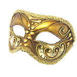 Venetian Masquerade Mask Colombina Vivian Music Gold